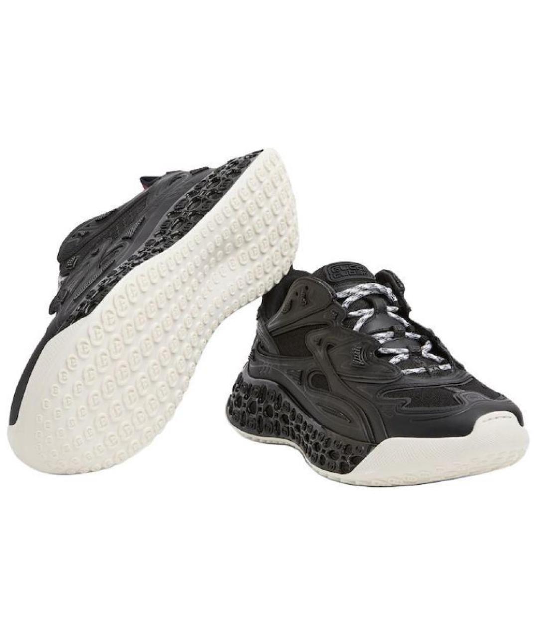GUCCI Черные низкие кроссовки / кеды, фото 6