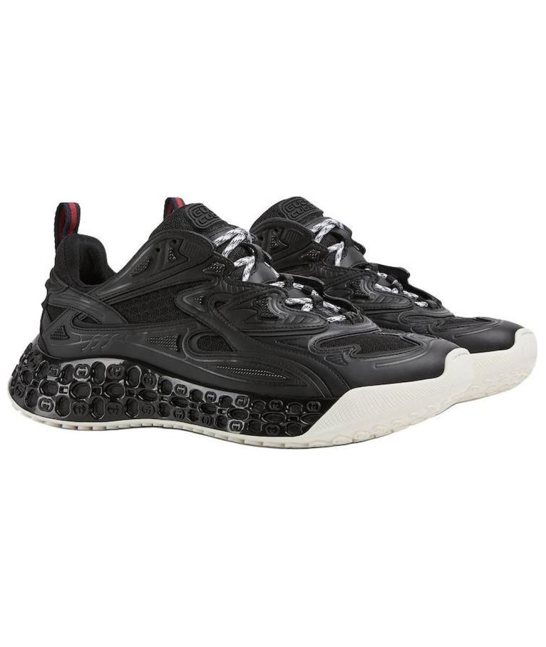 GUCCI Черные низкие кроссовки / кеды, фото 3