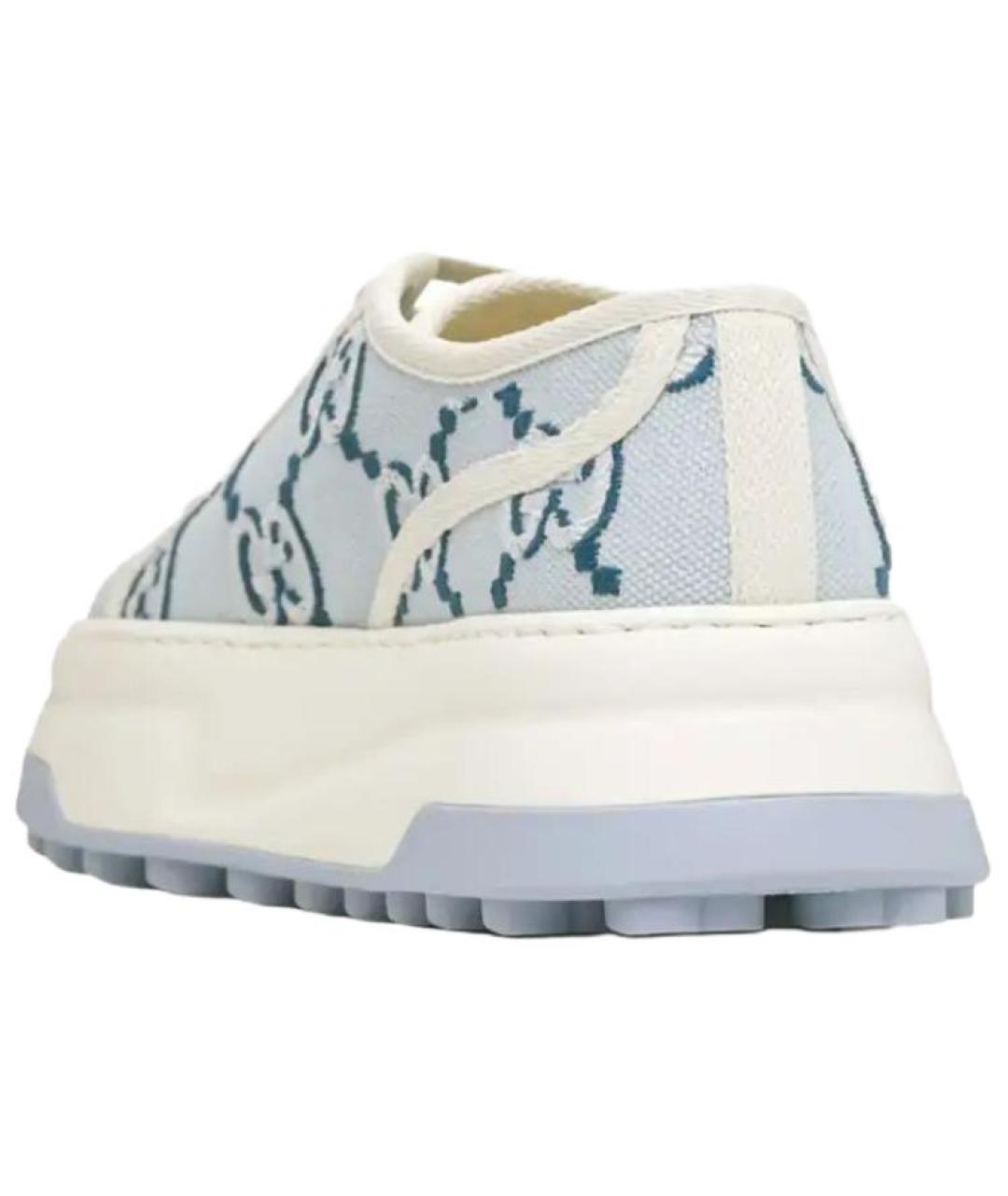 GUCCI Голубые кеды, фото 4