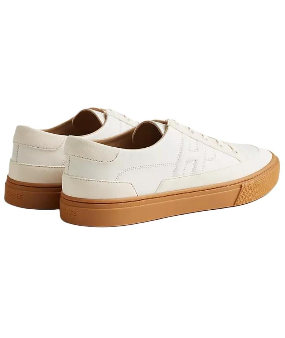 HERMES Бежевые низкие кроссовки / кеды, фото 4