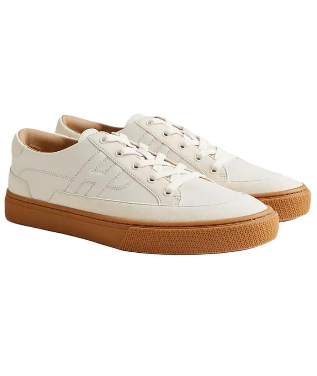 HERMES Бежевые низкие кроссовки / кеды, фото 3