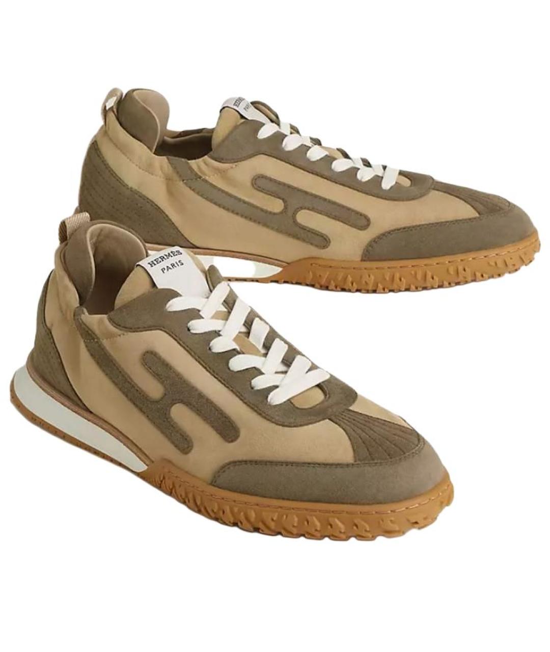 HERMES Коричневые низкие кроссовки / кеды, фото 3
