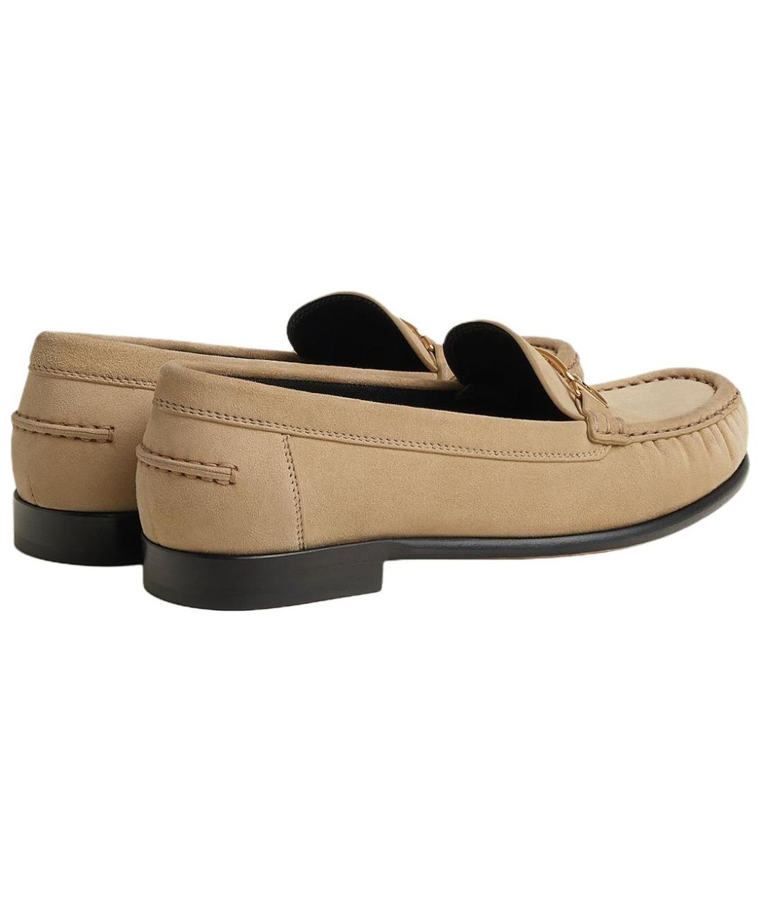 HERMES Бежевые лоферы, фото 4