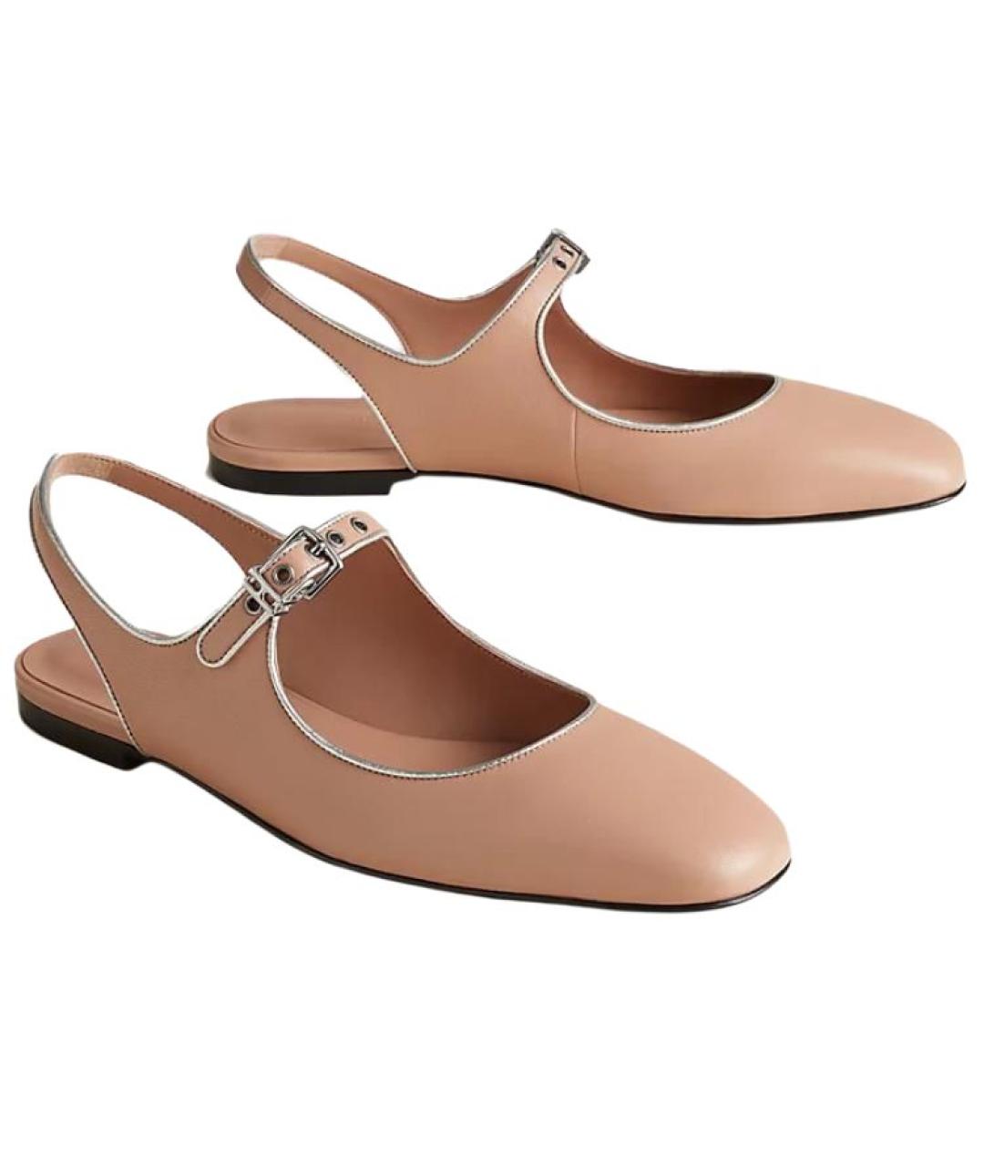 HERMES Бежевые кроссовки, фото 2