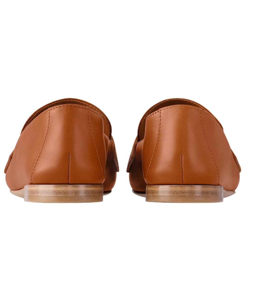 LOUIS VUITTON Коричневые кожаные лоферы, фото 5