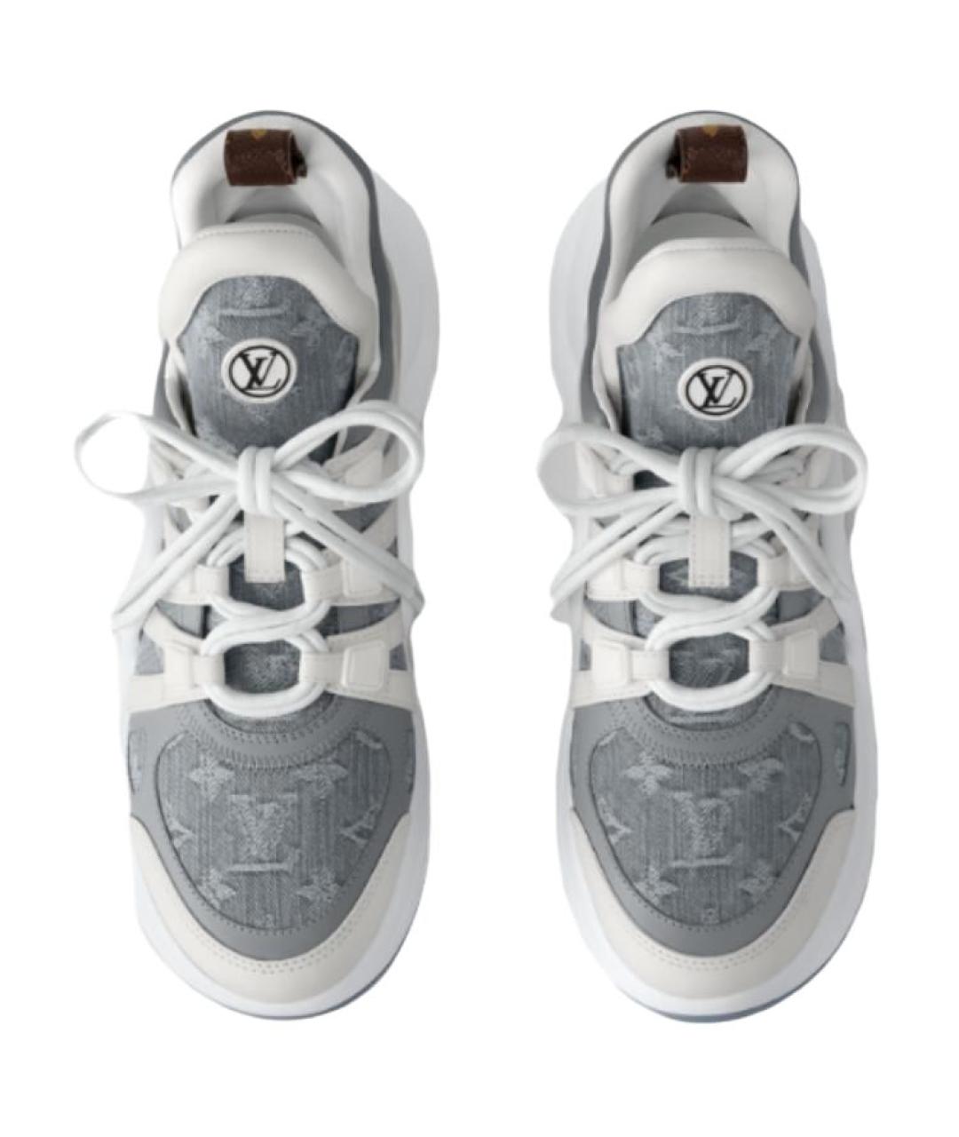 LOUIS VUITTON Серые текстильные кроссовки, фото 5