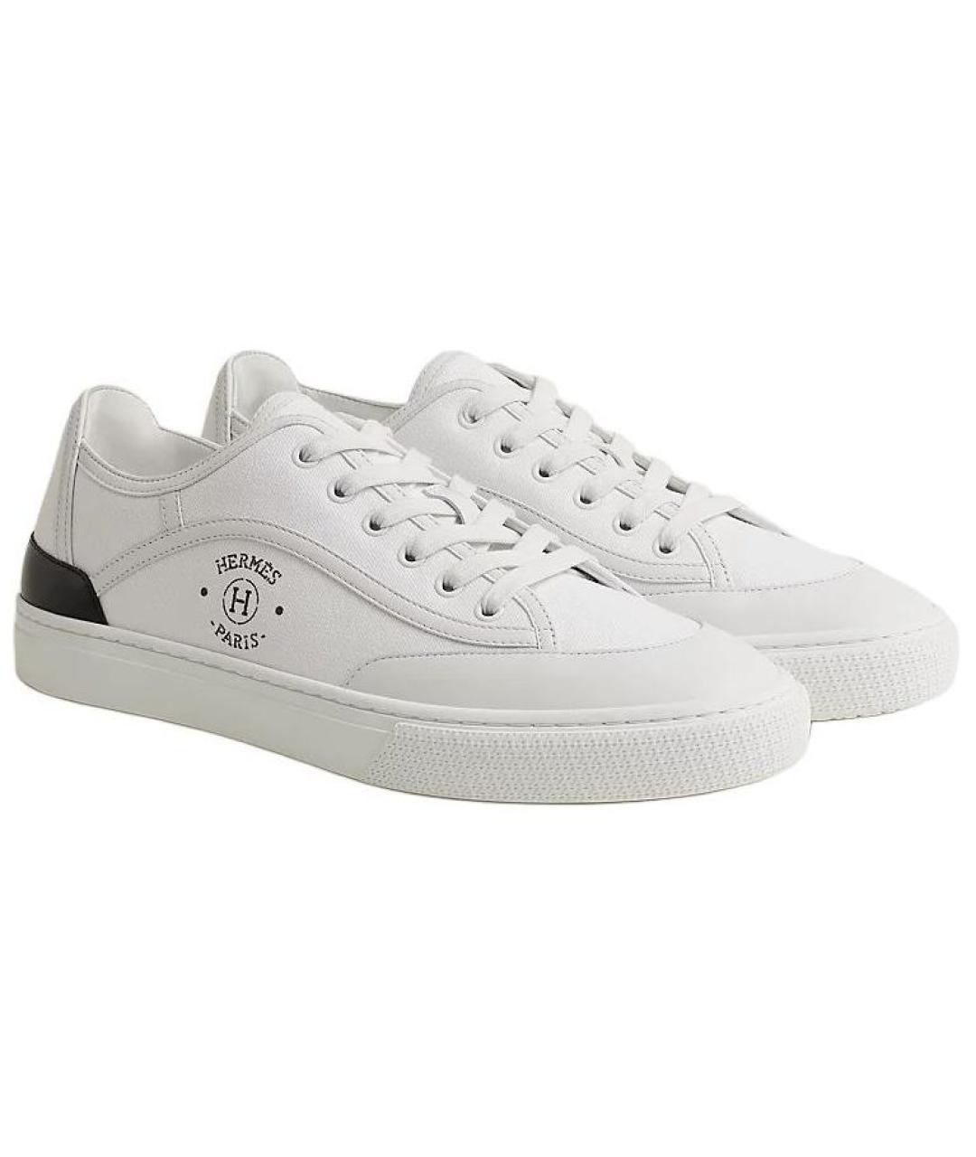 HERMES Белые низкие кроссовки / кеды, фото 3