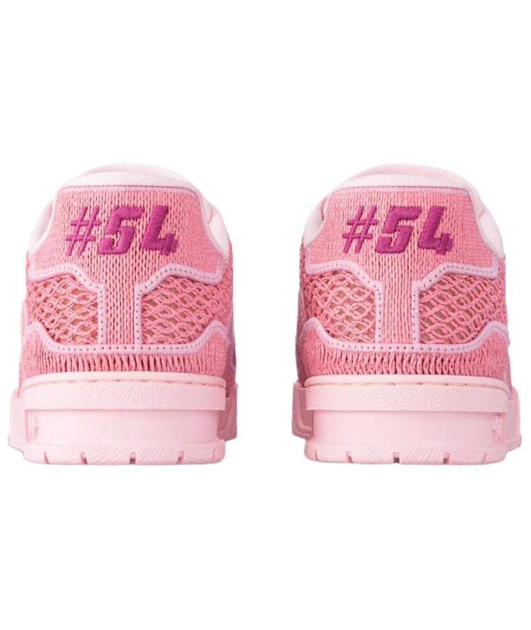 LOUIS VUITTON Розовые текстильные кроссовки, фото 5