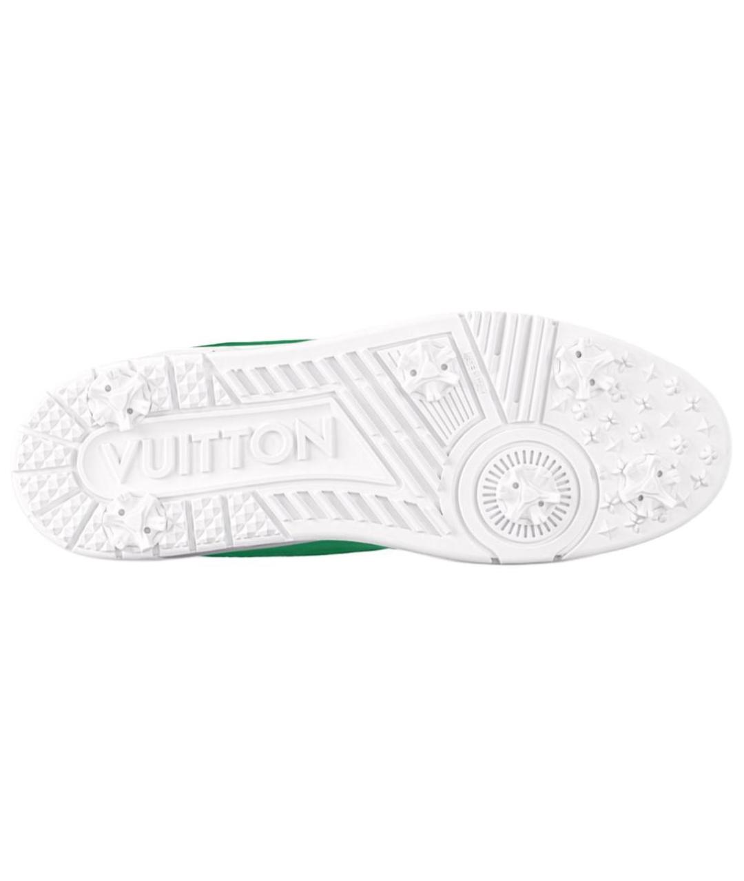 LOUIS VUITTON Белые кожаные низкие кроссовки / кеды, фото 6