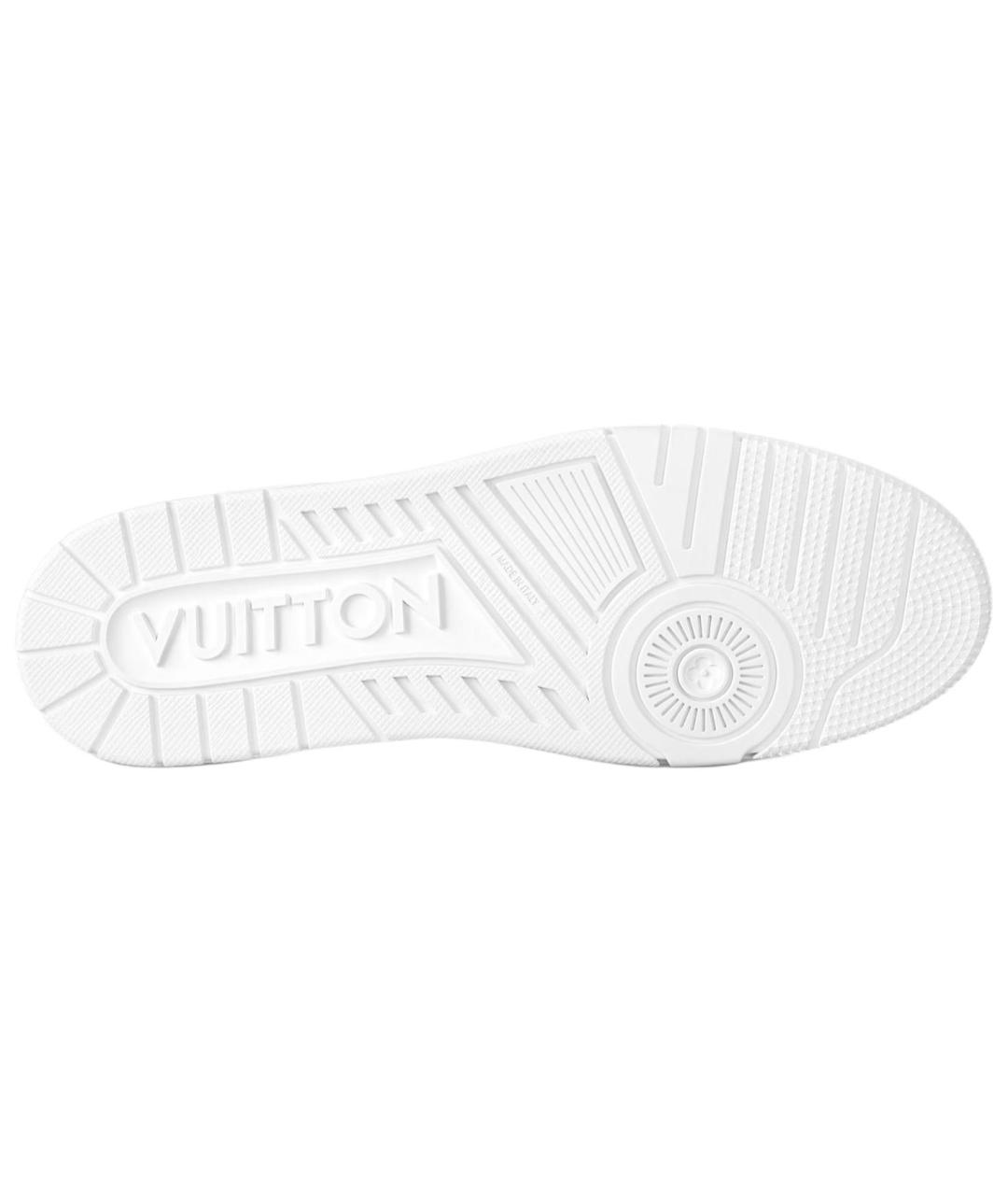 LOUIS VUITTON Белые кожаные низкие кроссовки / кеды, фото 5