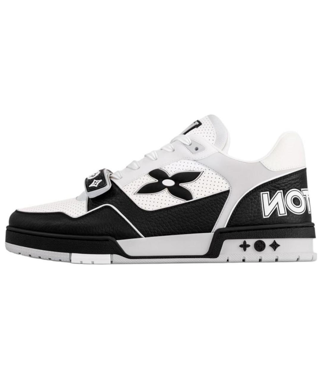 LOUIS VUITTON Белые кожаные низкие кроссовки / кеды, фото 2