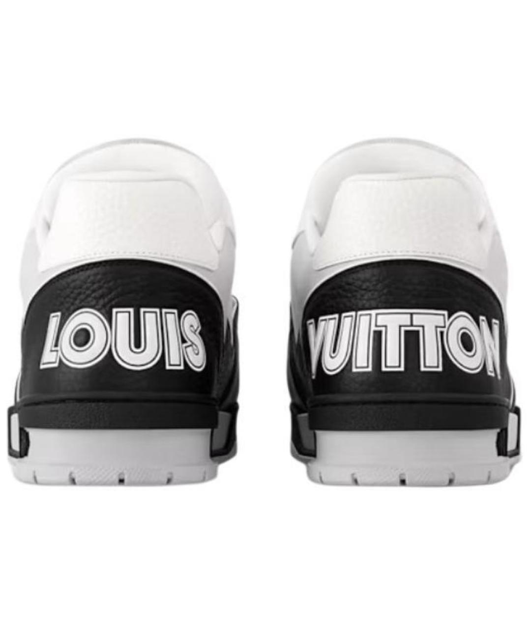 LOUIS VUITTON Белые кожаные низкие кроссовки / кеды, фото 5