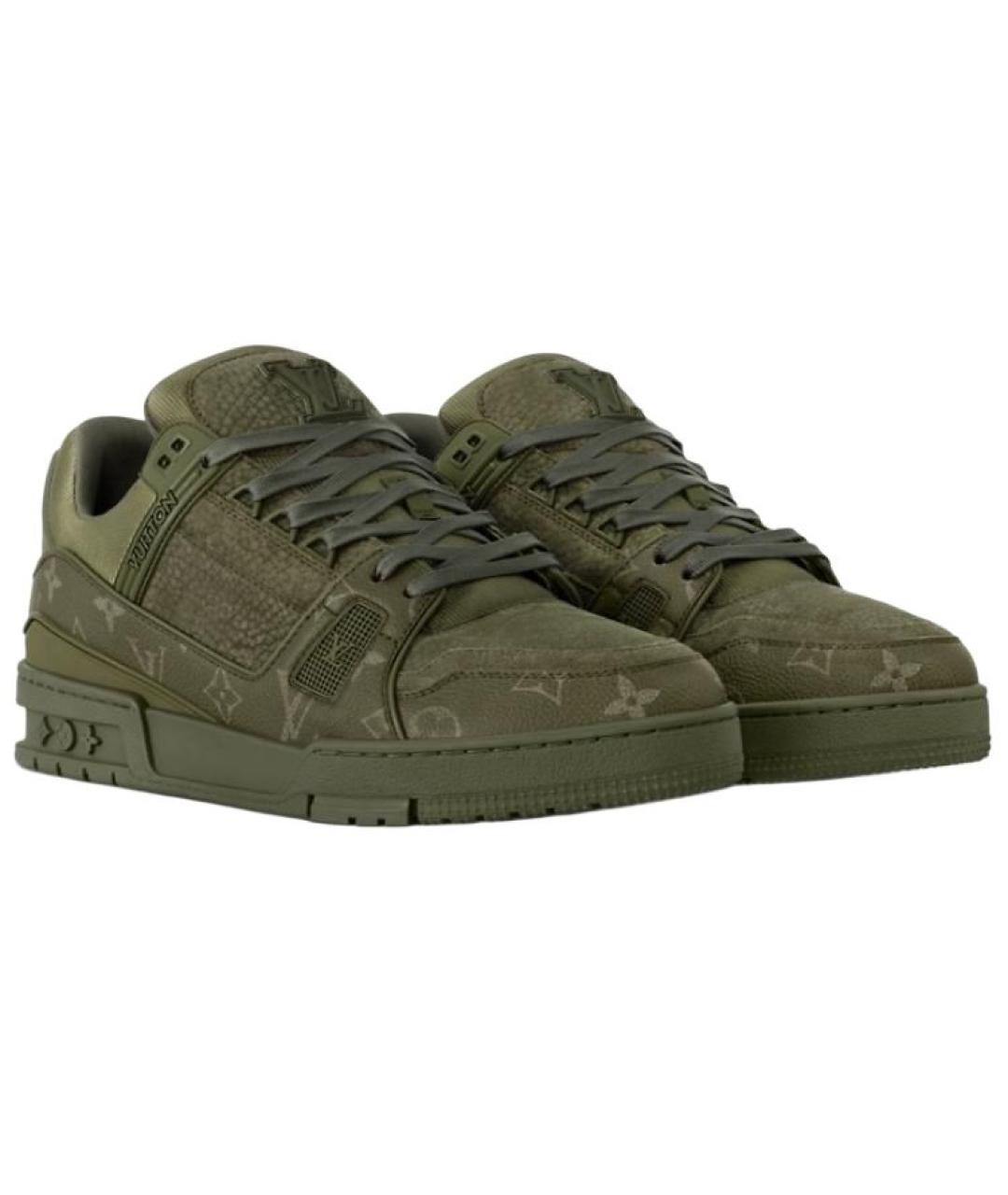 LOUIS VUITTON Зеленые кроссовки, фото 3