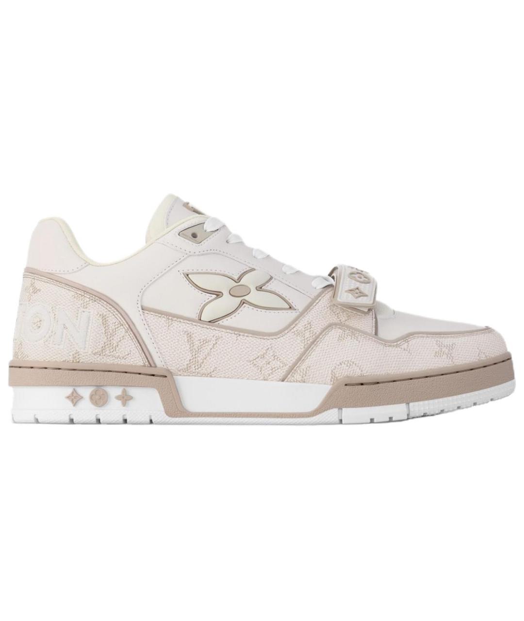 LOUIS VUITTON Белые кожаные кроссовки, фото 1