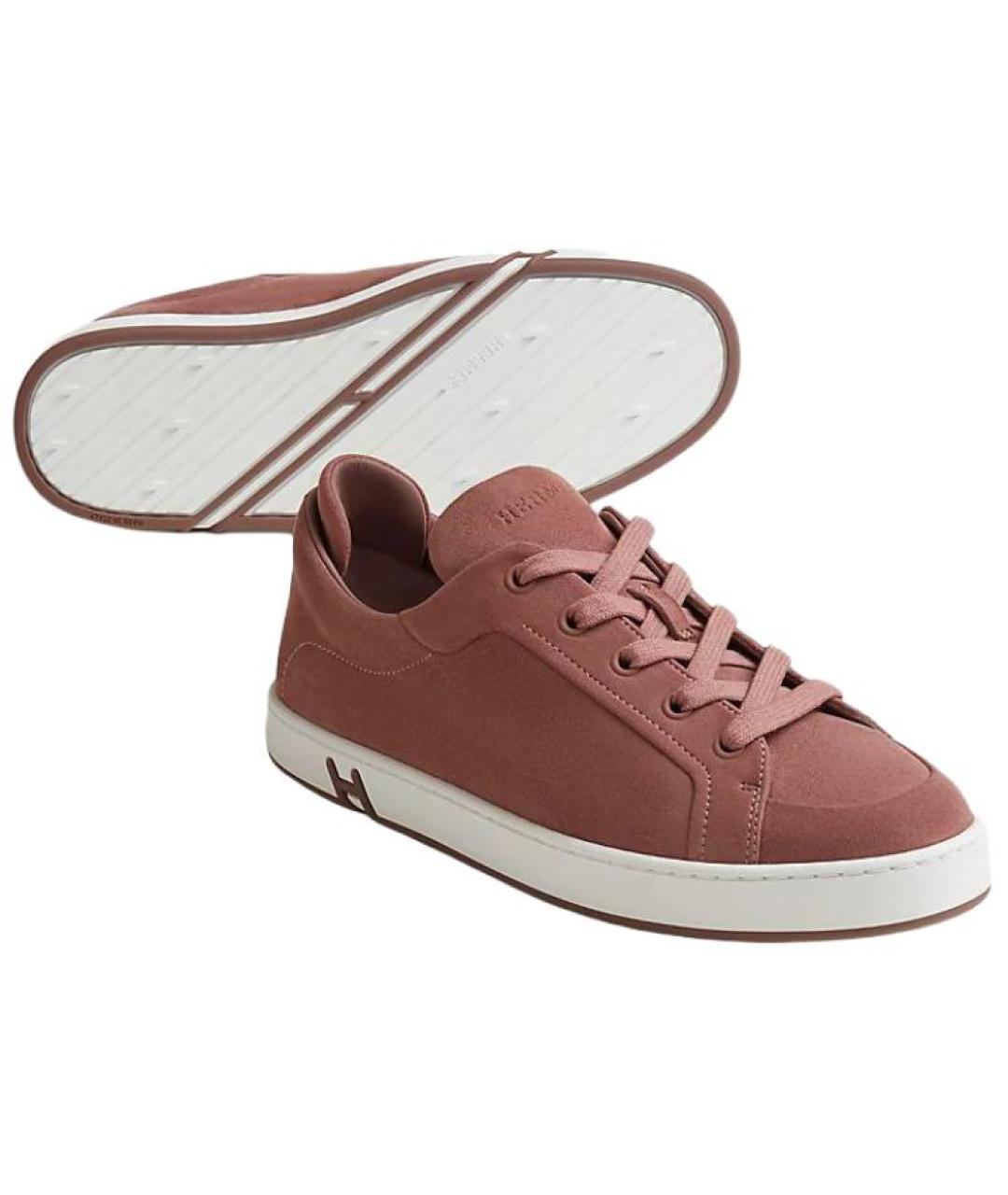 HERMES Коричневые кроссовки, фото 4