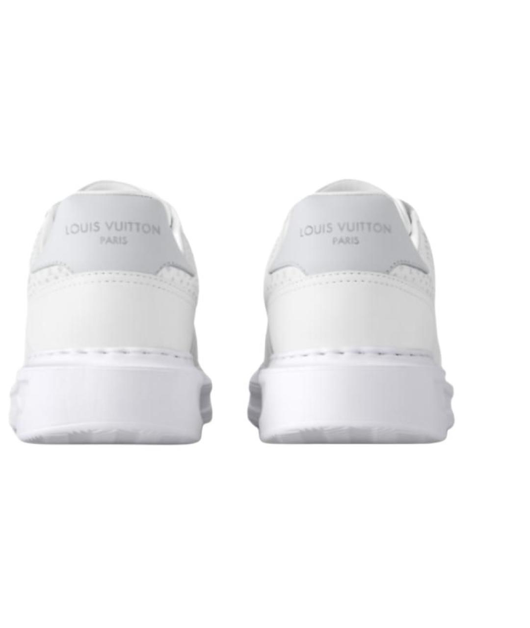 LOUIS VUITTON Белые кожаные низкие кроссовки / кеды, фото 5