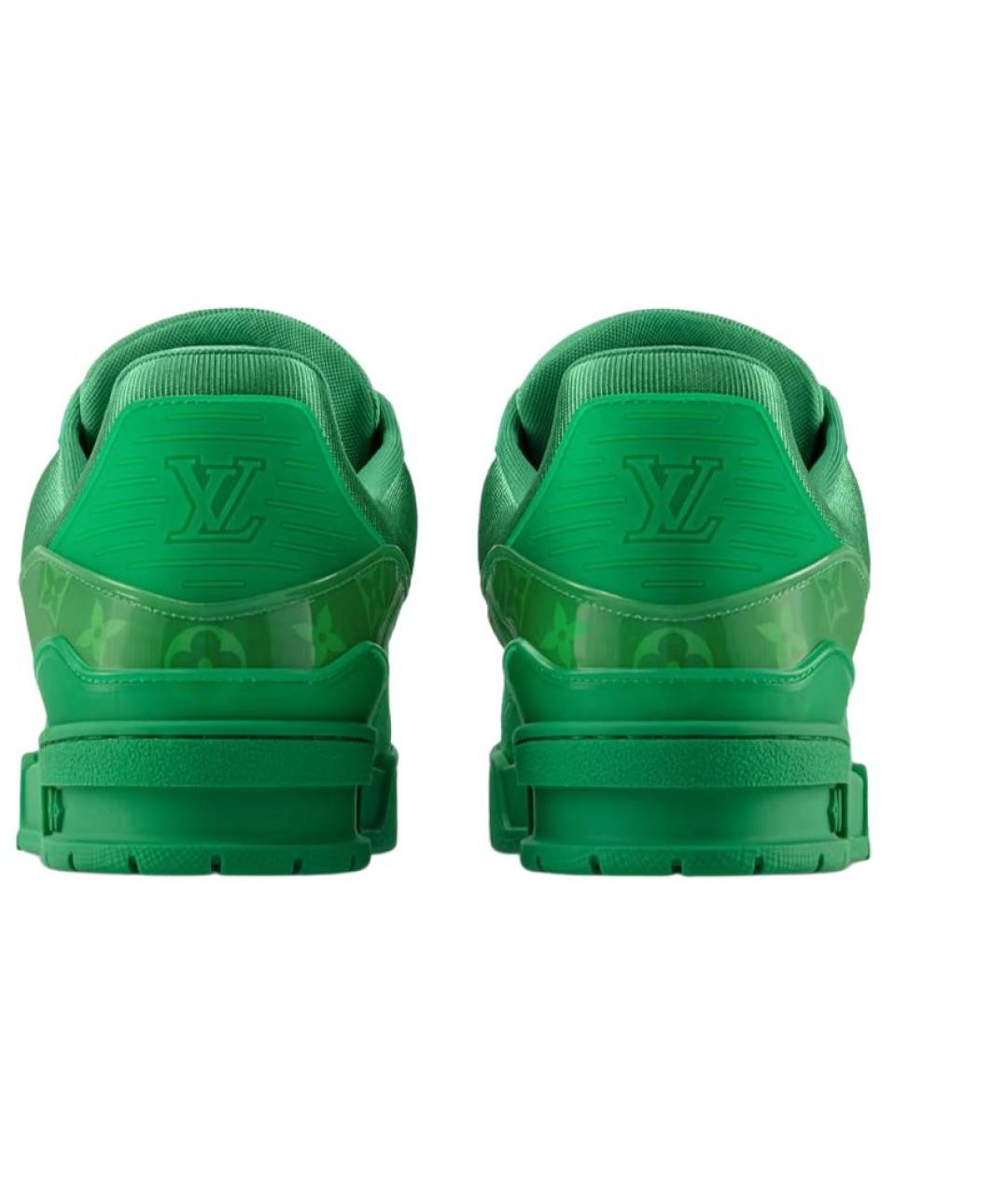 LOUIS VUITTON Зеленые резиновые низкие кроссовки / кеды, фото 5