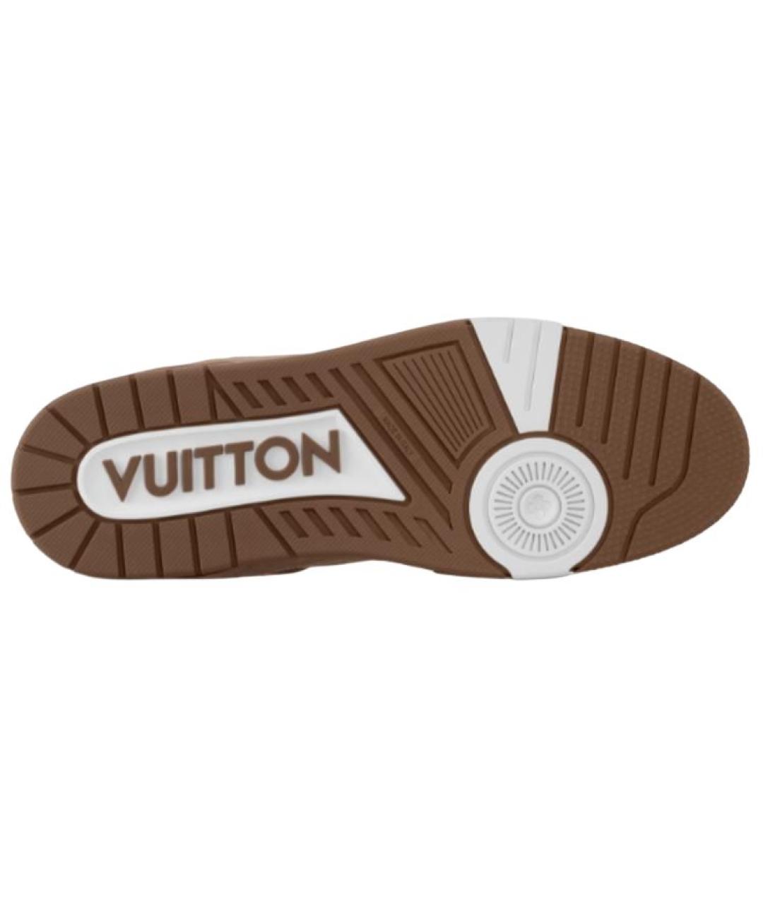 LOUIS VUITTON Коричневые текстильные низкие кроссовки / кеды, фото 6