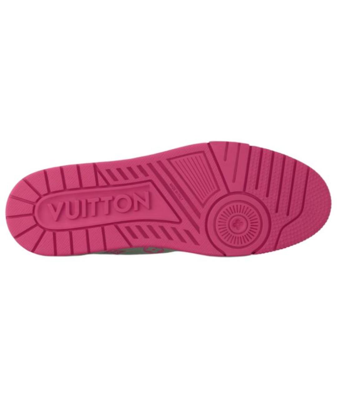 LOUIS VUITTON Серые кожаные низкие кроссовки / кеды, фото 5