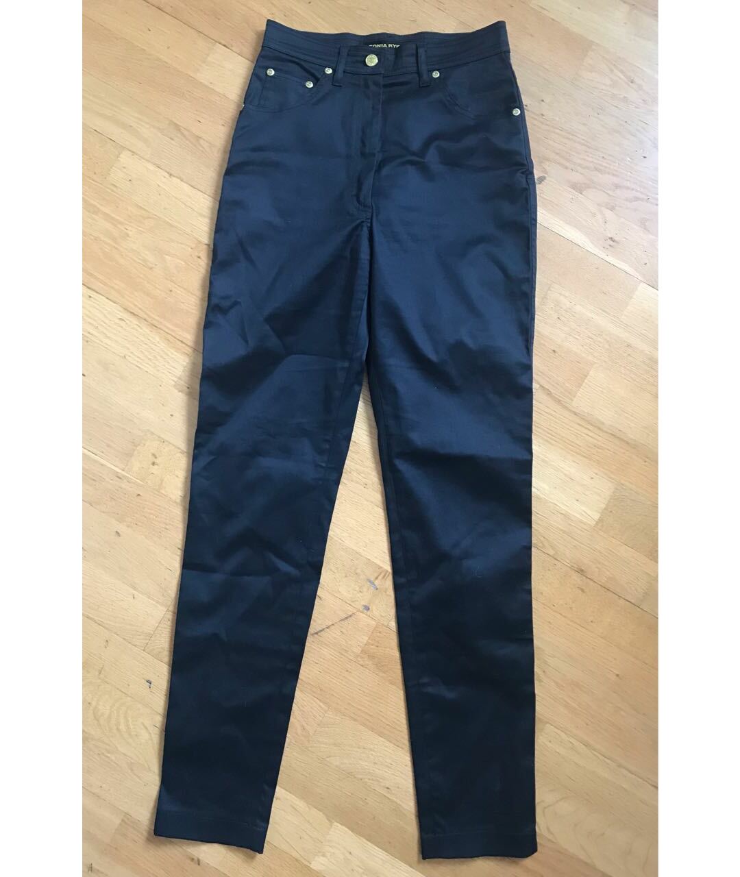 SONIA RYKIEL Черные хлопко-эластановые джинсы слим, фото 5