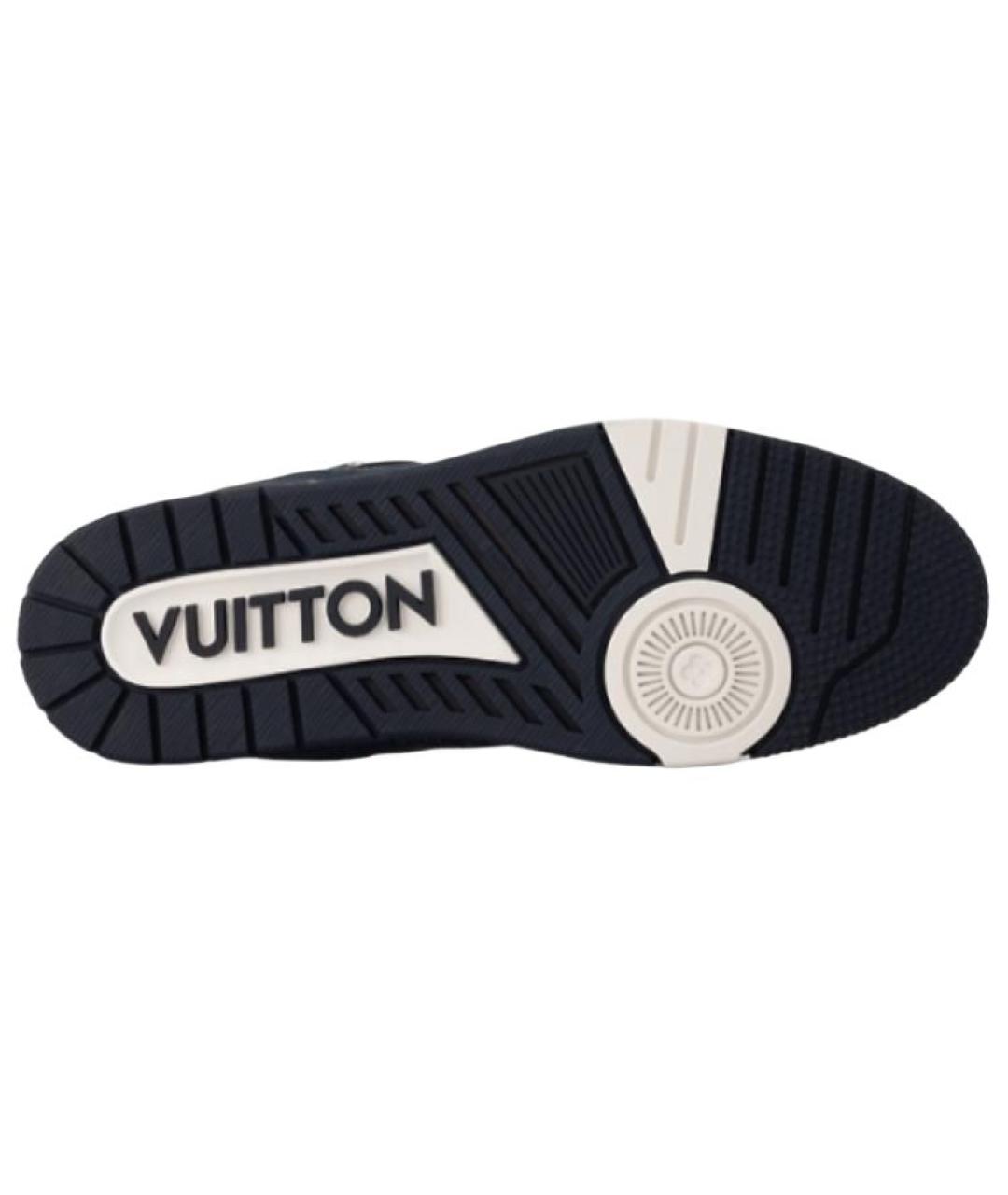 LOUIS VUITTON Темно-синие текстильные кроссовки, фото 6