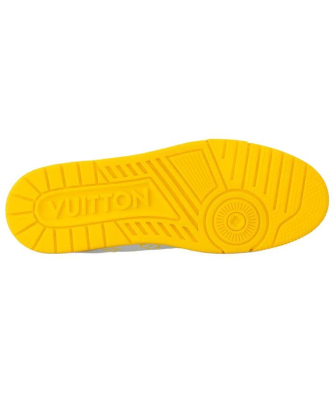 LOUIS VUITTON Серые кожаные низкие кроссовки / кеды, фото 6