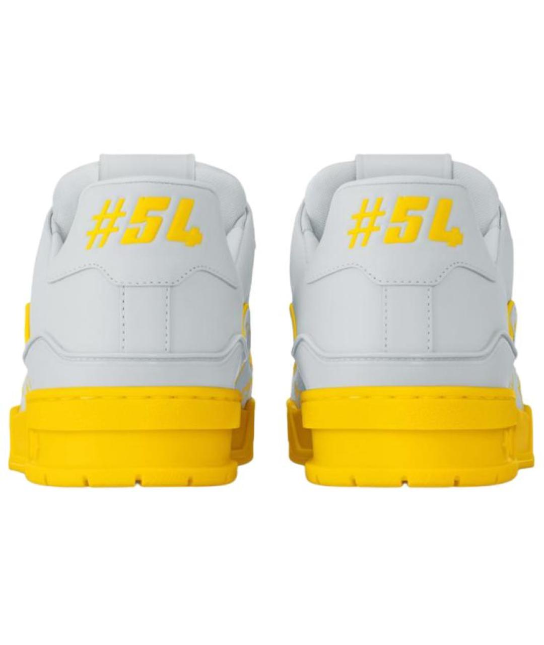 LOUIS VUITTON Серые кожаные низкие кроссовки / кеды, фото 5