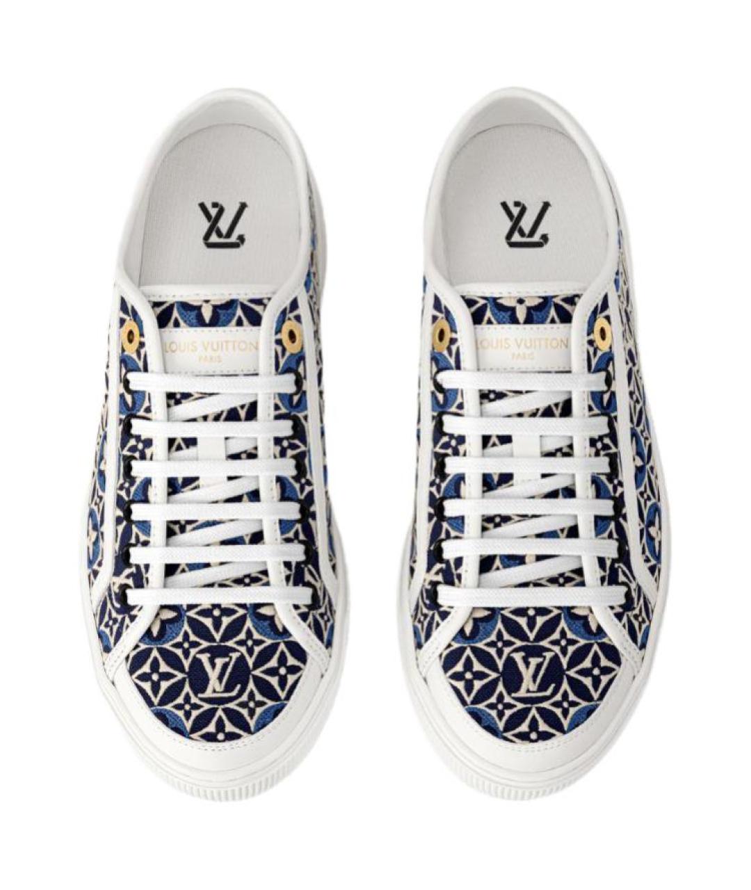 LOUIS VUITTON Синие текстильные кеды, фото 3