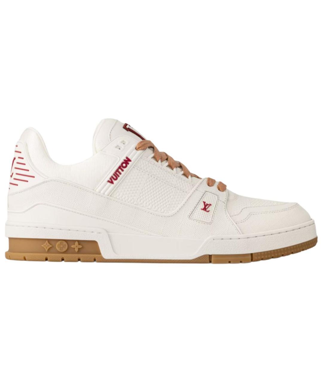 LOUIS VUITTON Белые кожаные низкие кроссовки / кеды, фото 1