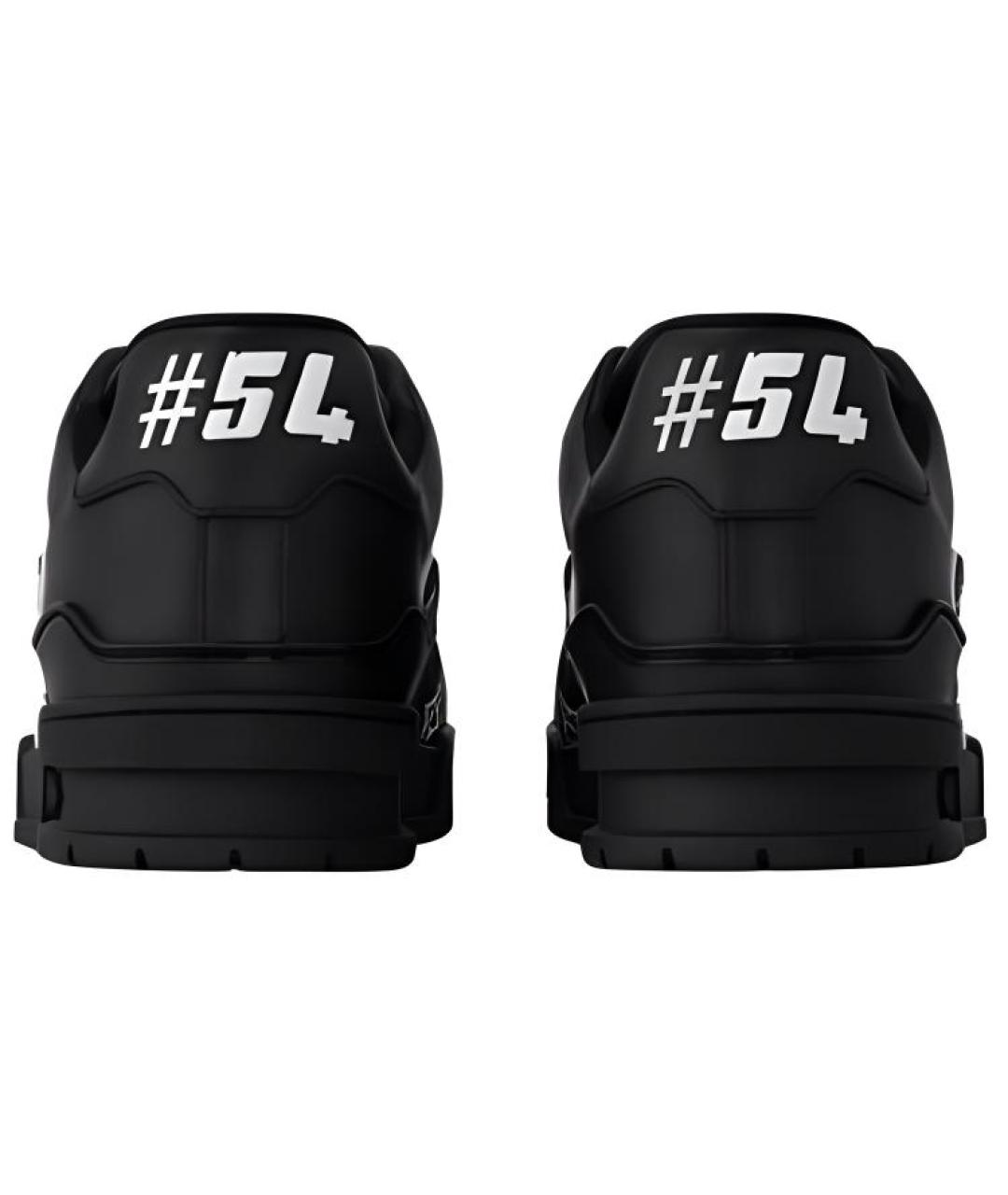 LOUIS VUITTON Черные кожаные низкие кроссовки / кеды, фото 5