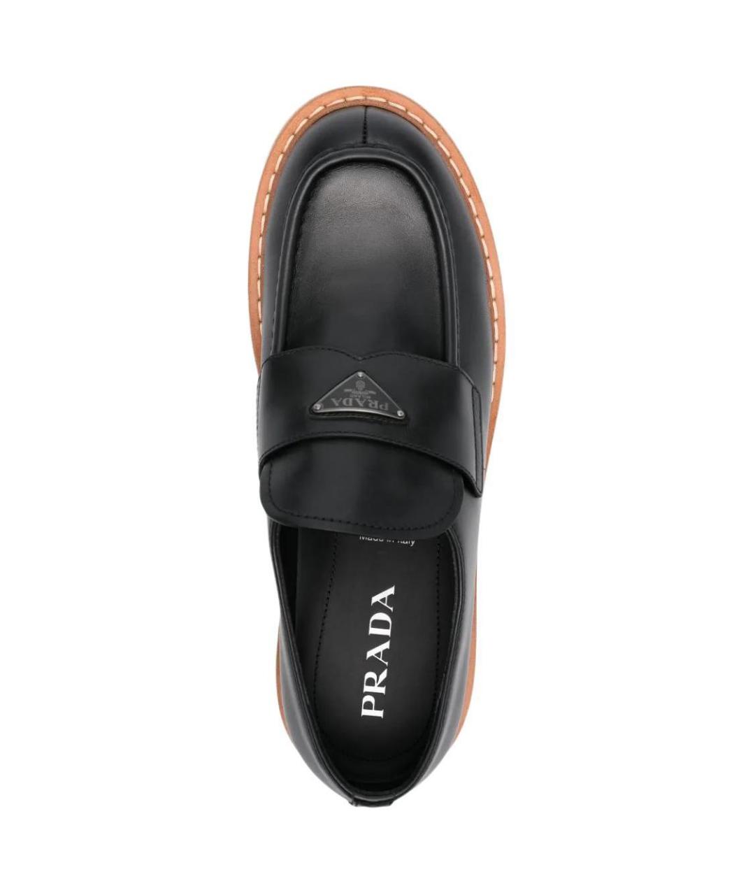 PRADA Черные кожаные лоферы, фото 5
