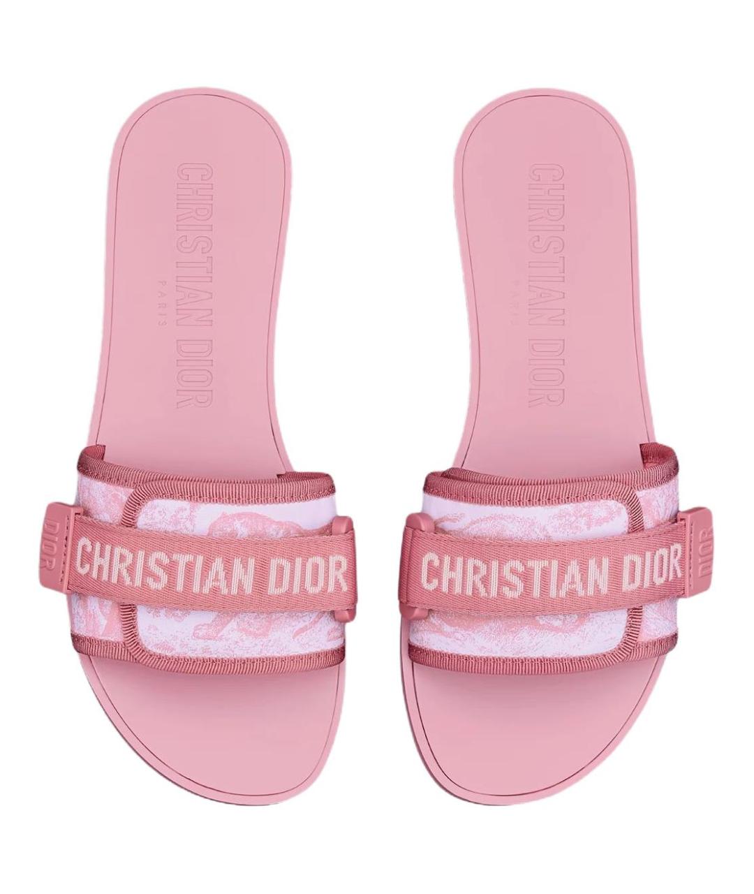 CHRISTIAN DIOR Розовые шлепанцы, фото 4