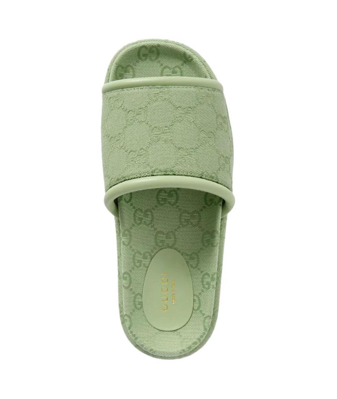 GUCCI Зеленые шлепанцы, фото 4