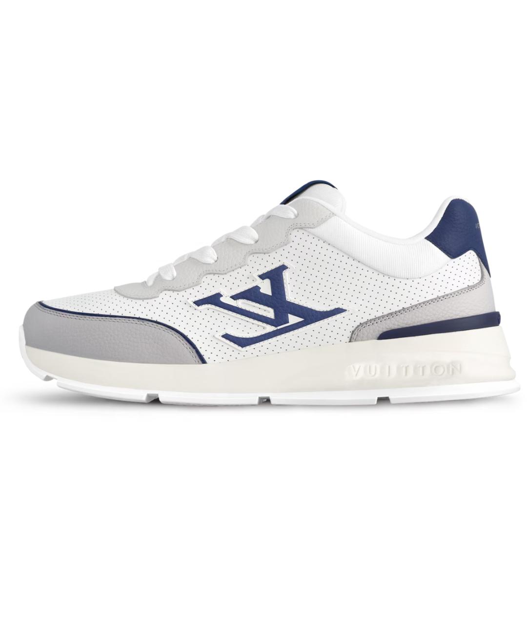 LOUIS VUITTON Белые кожаные низкие кроссовки / кеды, фото 2