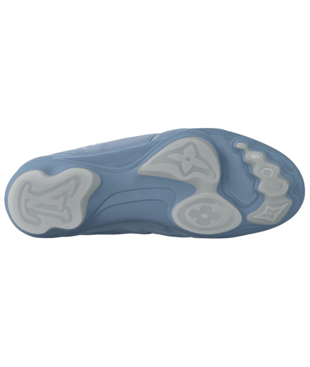 LOUIS VUITTON Голубые замшевые кроссовки, фото 5