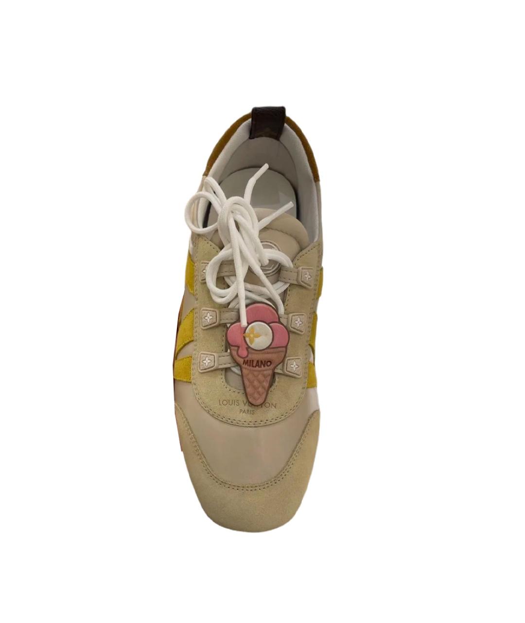 LOUIS VUITTON Бежевые кроссовки, фото 3