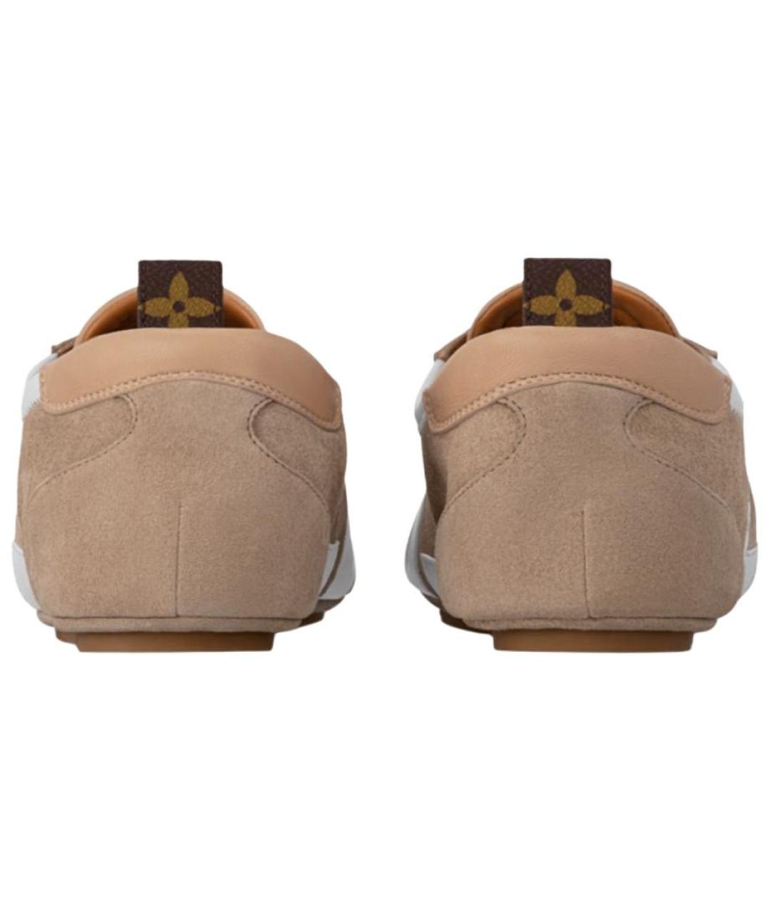 LOUIS VUITTON Коричневые кожаные кеды, фото 3