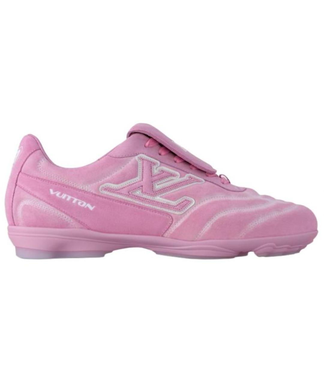 LOUIS VUITTON Розовые замшевые кроссовки, фото 1