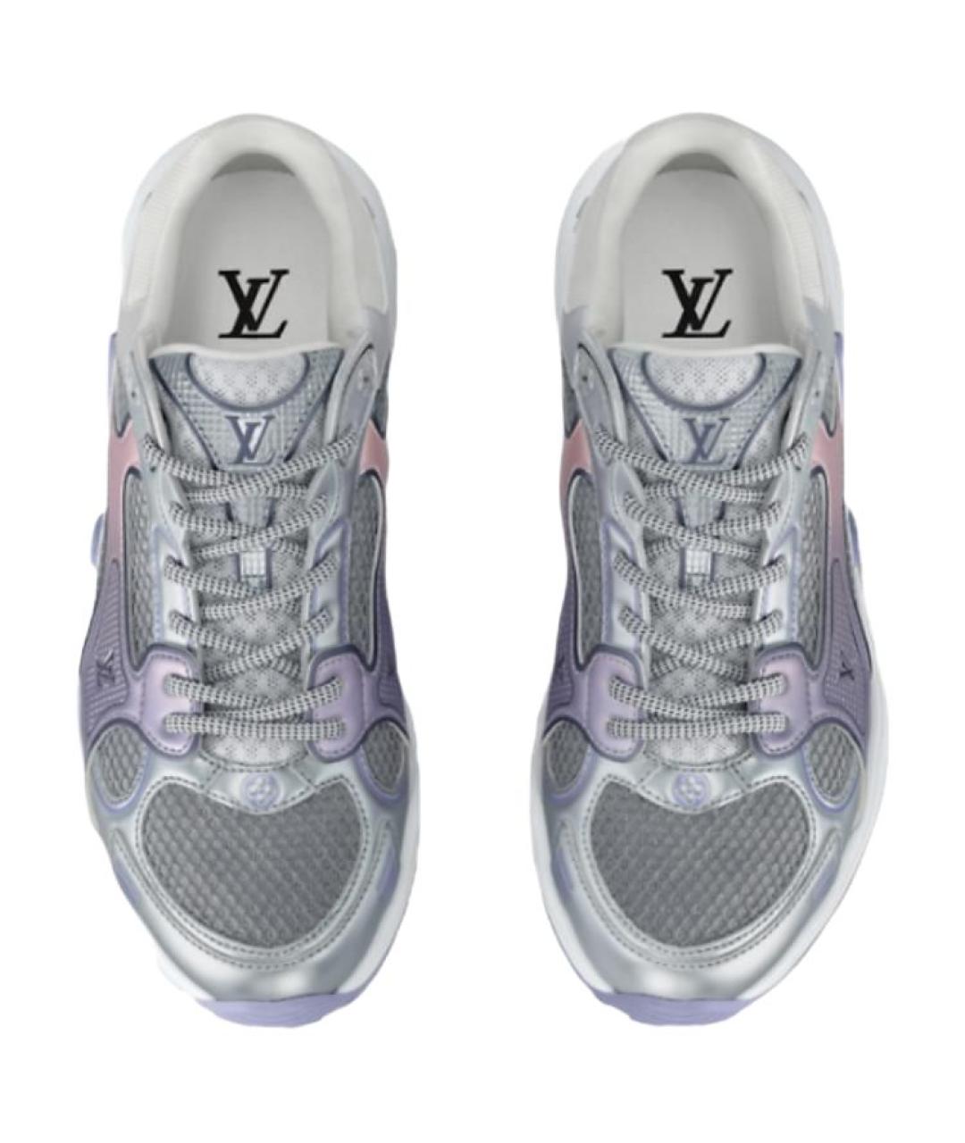 LOUIS VUITTON Фиолетовые текстильные кроссовки, фото 4