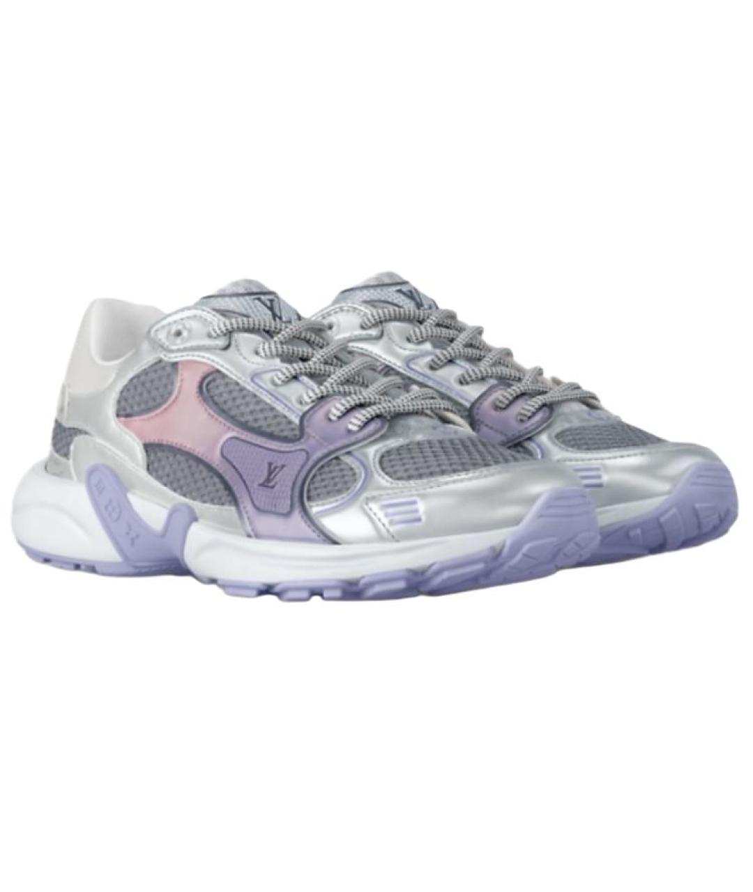 LOUIS VUITTON Фиолетовые текстильные кроссовки, фото 3