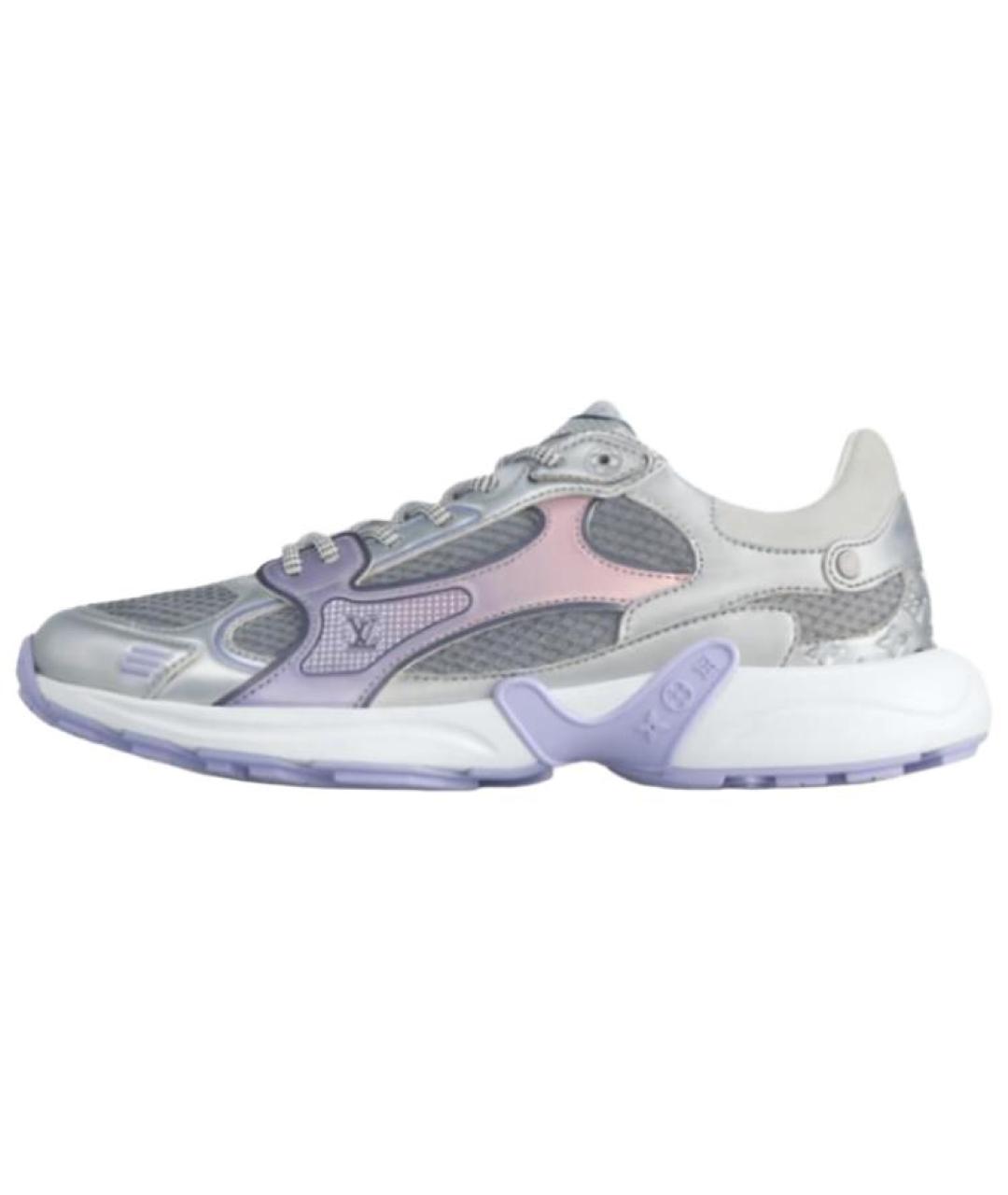 LOUIS VUITTON Фиолетовые текстильные кроссовки, фото 2