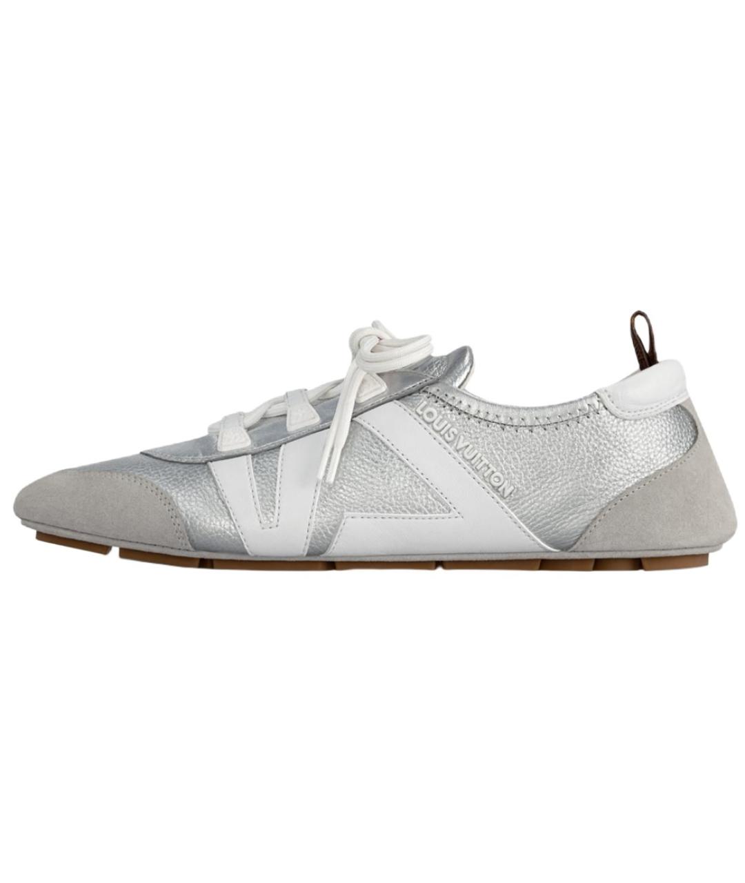 LOUIS VUITTON Серебряные кеды, фото 2