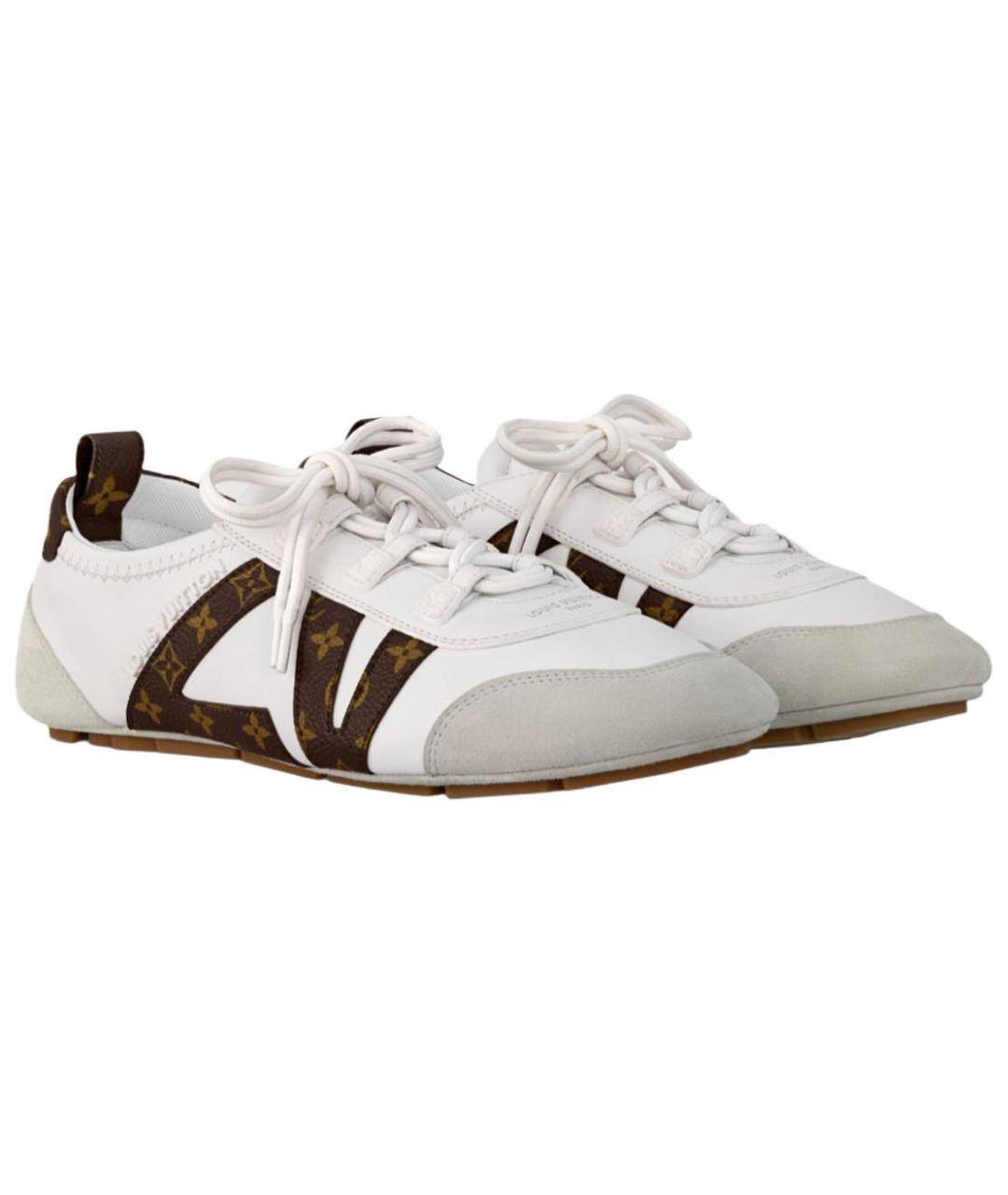 LOUIS VUITTON Белые замшевые кеды, фото 2