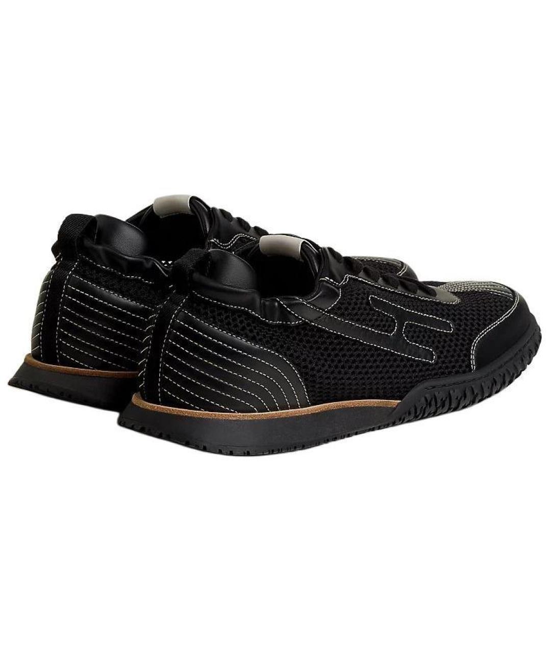 HERMES Черные низкие кроссовки / кеды, фото 4