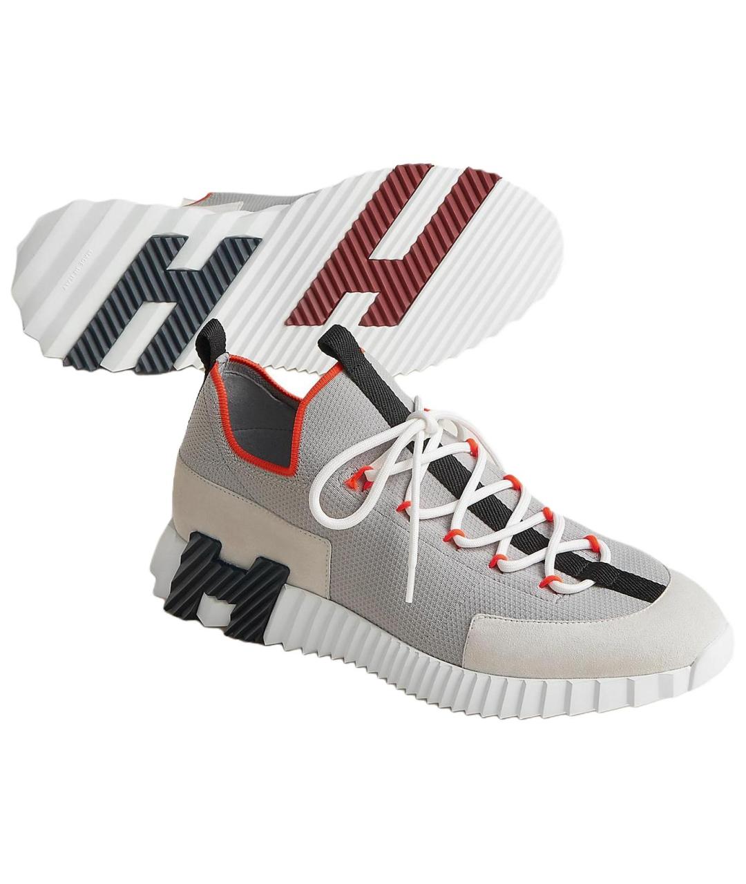 HERMES Мульти бархатные низкие кроссовки / кеды, фото 4