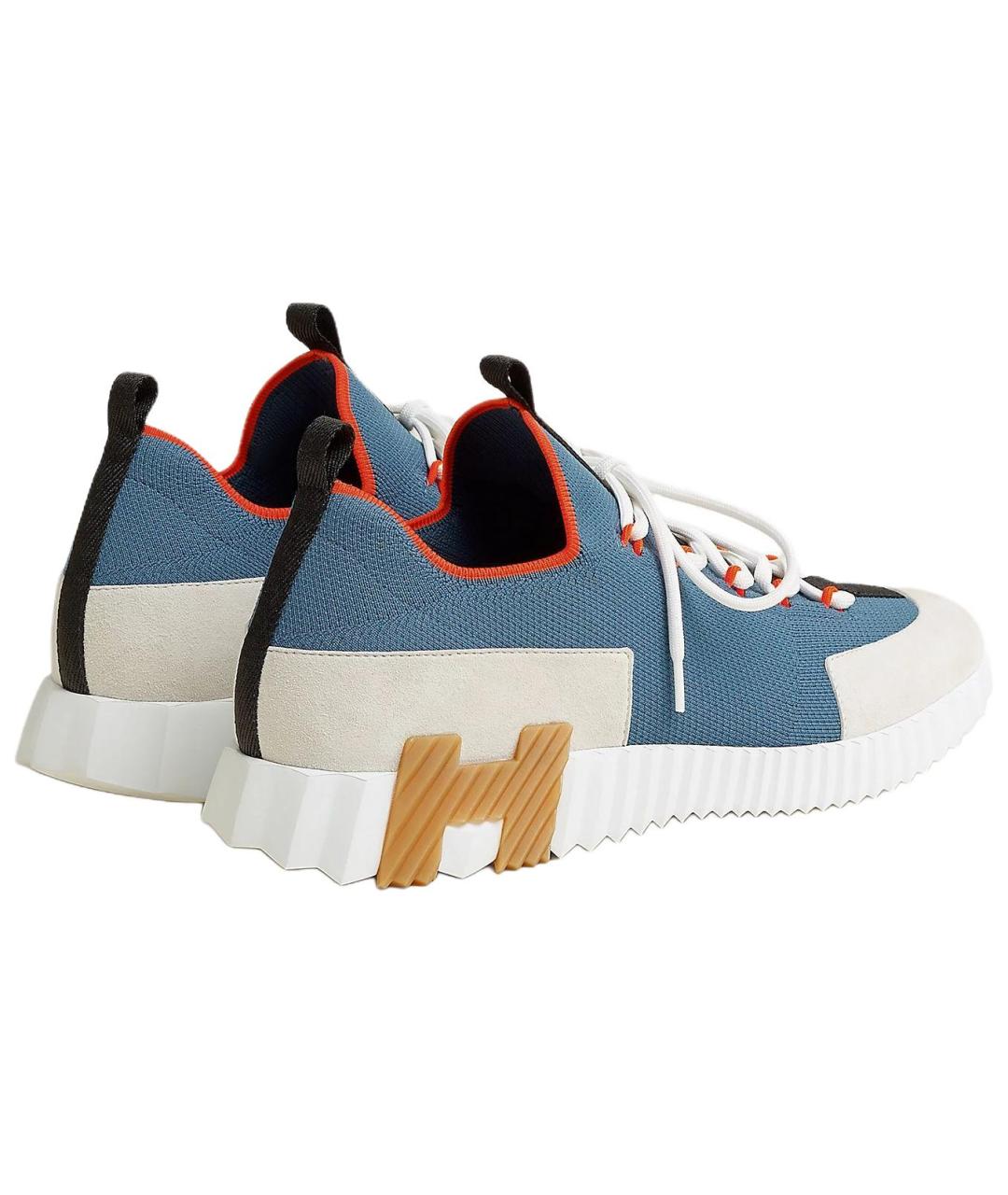 HERMES Синие низкие кроссовки / кеды, фото 3