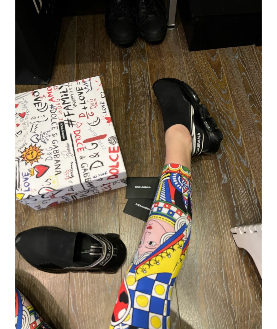 DOLCE&GABBANA Черные кроссовки, фото 8