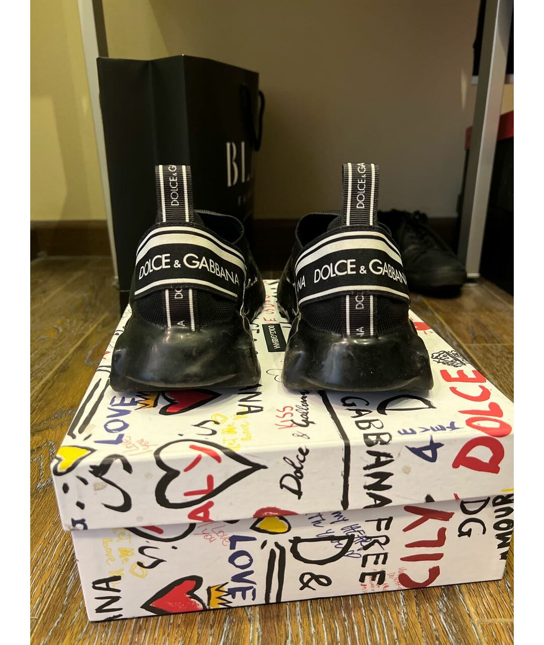 DOLCE&GABBANA Черные кроссовки, фото 4