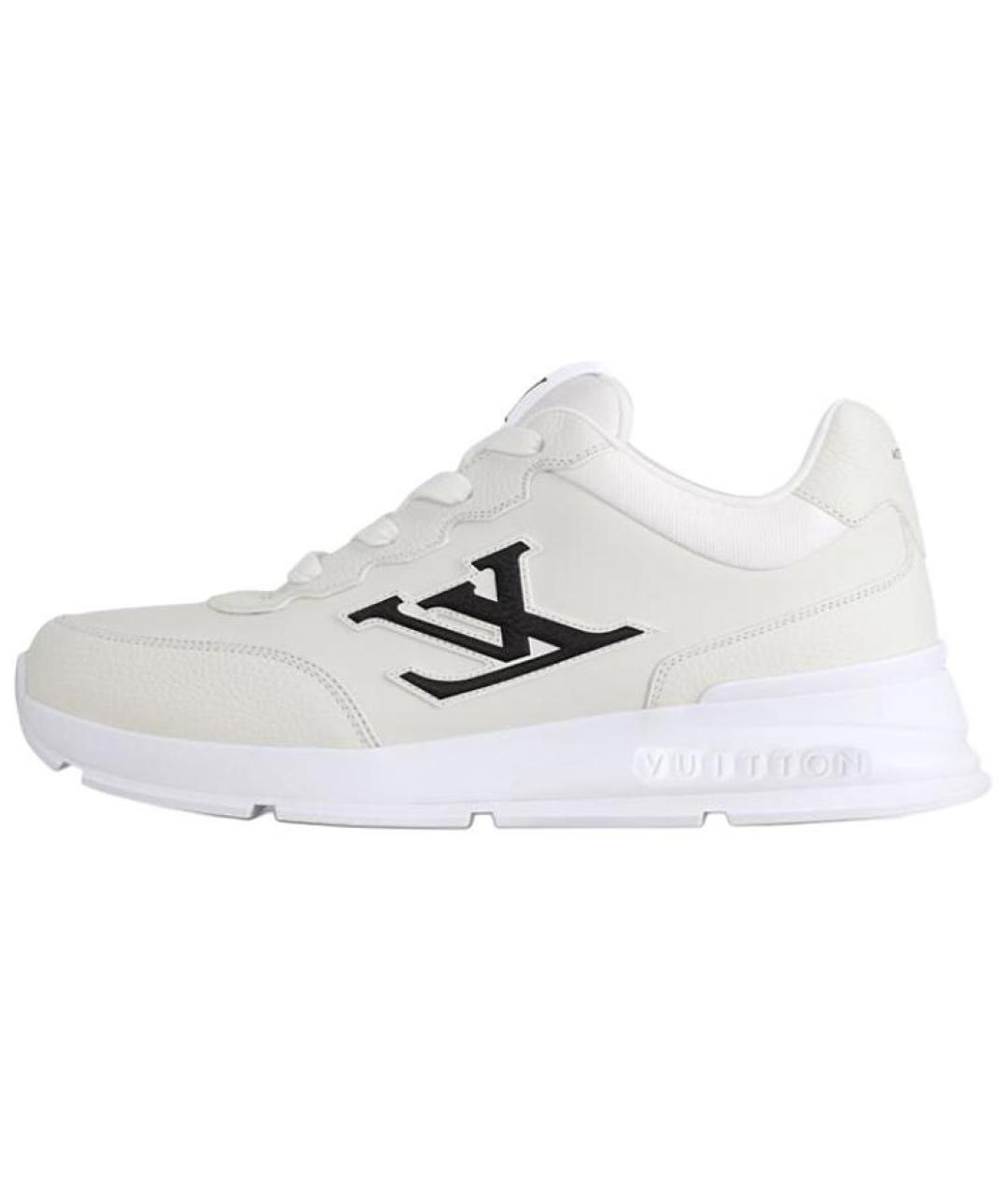 LOUIS VUITTON Белые кожаные низкие кроссовки / кеды, фото 2