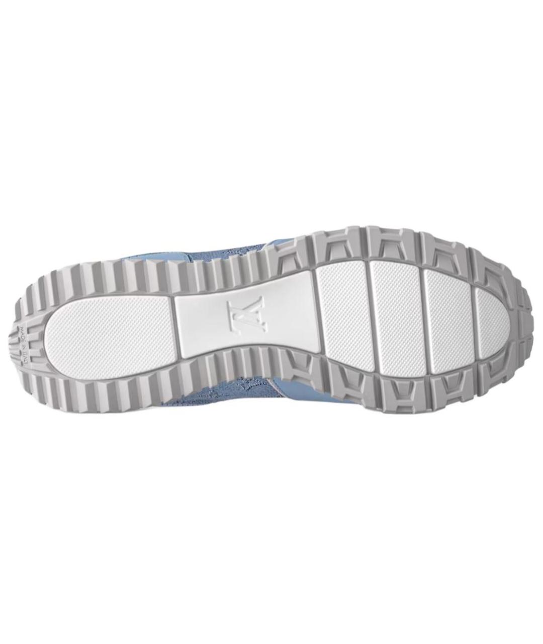 LOUIS VUITTON Голубые кожаные низкие кроссовки / кеды, фото 6